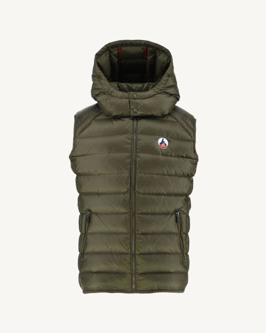 Army Sleevless Down Jacket Silver Jott