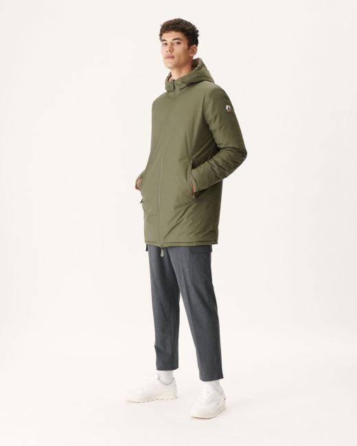 Army/Beige Reversible Light Puffer Jacket Amsterdam Jott