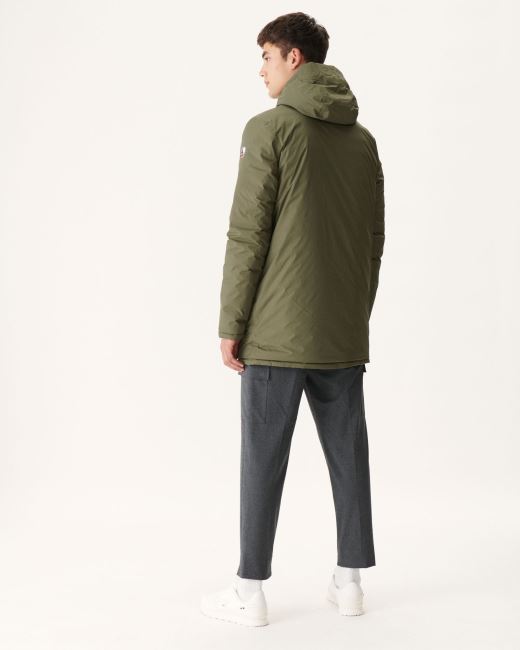 Army/Beige Reversible Light Puffer Jacket Amsterdam Jott