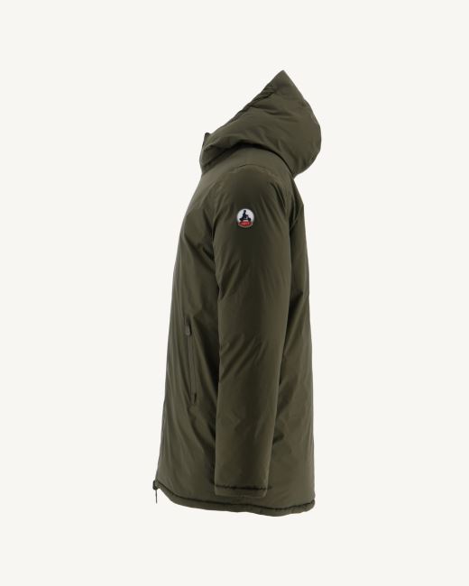 Army/Beige Warm Hooded Down Jacket Toronto Jott
