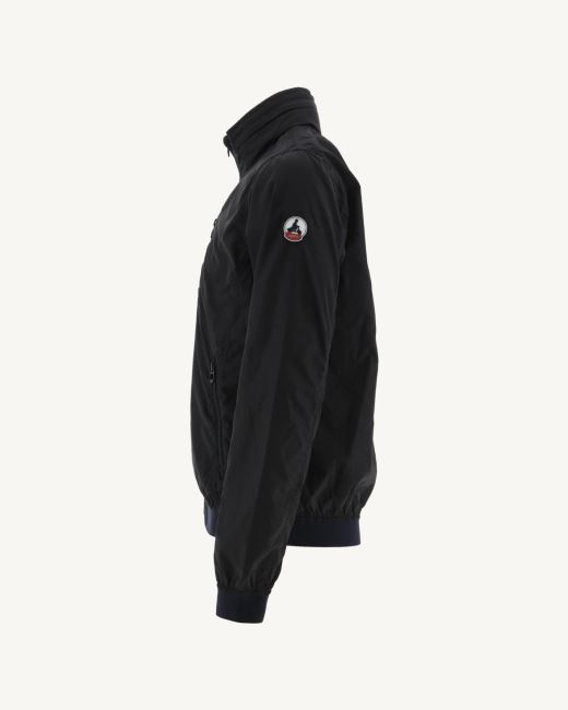 Black Oregon Jacket With Foldaway Hood Jott