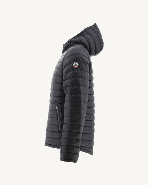 Black Reversible Hooded Puffer Jacket Bergen Jott