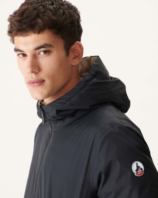 Black/Beige Reversible Light Puffer Jacket Amsterdam Jott