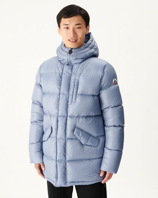 Blue Delave Extreme Cold Hooded Down Jacket Dakhla Jott