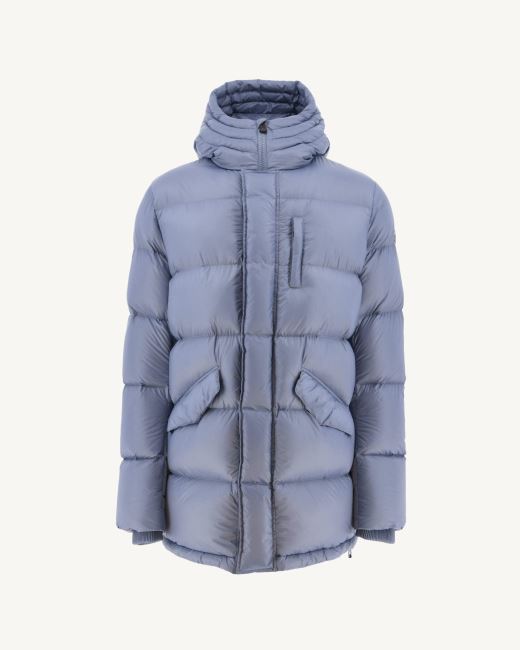 Blue Delave Extreme Cold Hooded Down Jacket Dakhla Jott