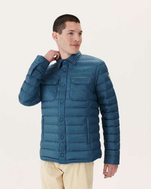 Blue Jeans Cris Lightweight Shirt Collar Puffer Jacket Jott