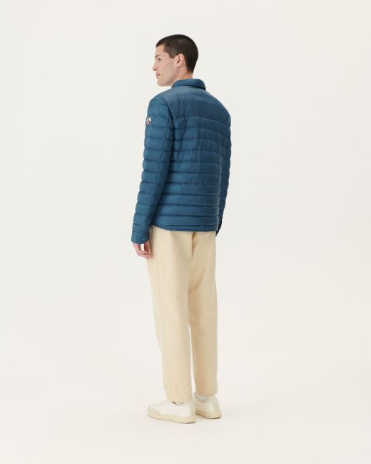 Blue Jeans Cris Lightweight Shirt Collar Puffer Jacket Jott