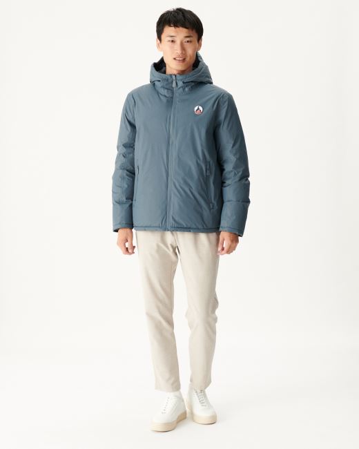 Blue/Marine Extreme Cold Hooded Reversible Down Jacket Aspen Jott