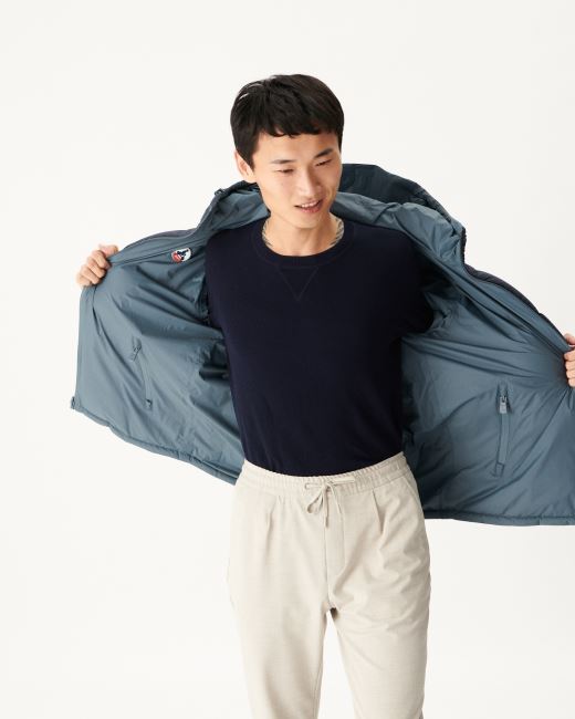 Blue/Marine Extreme Cold Hooded Reversible Down Jacket Aspen Jott