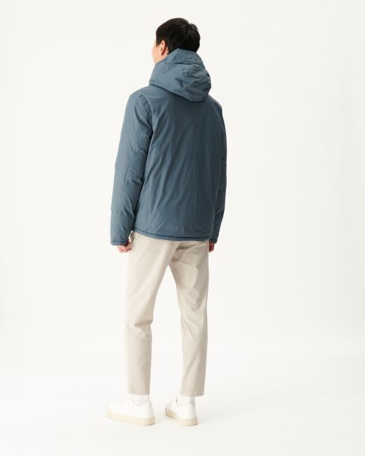 Blue/Marine Extreme Cold Hooded Reversible Down Jacket Aspen Jott