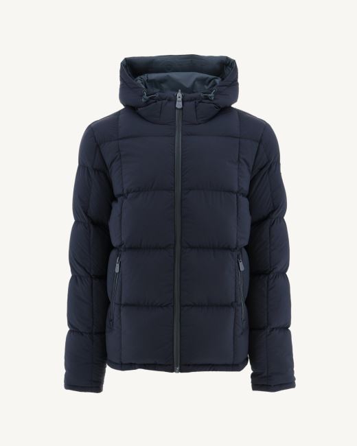 Blue/Marine Extreme Cold Hooded Reversible Down Jacket Aspen Jott
