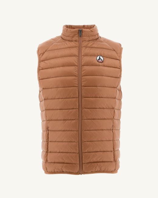 Camel Sleevless Down Jacket Tom Jott