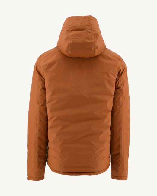 Caramel/Moutarde Reversible Hooded Puffer Jacket Bergen Jott
