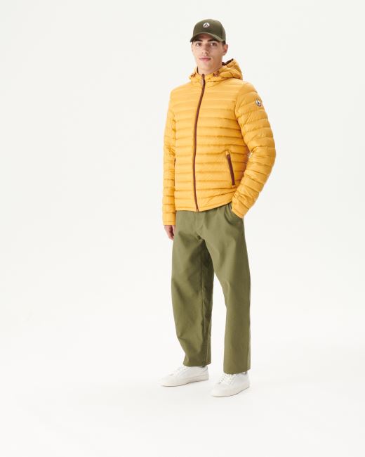 Caramel/Moutarde Reversible Hooded Puffer Jacket Bergen Jott