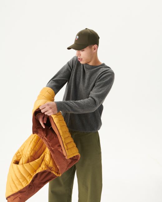 Caramel/Moutarde Reversible Hooded Puffer Jacket Bergen Jott