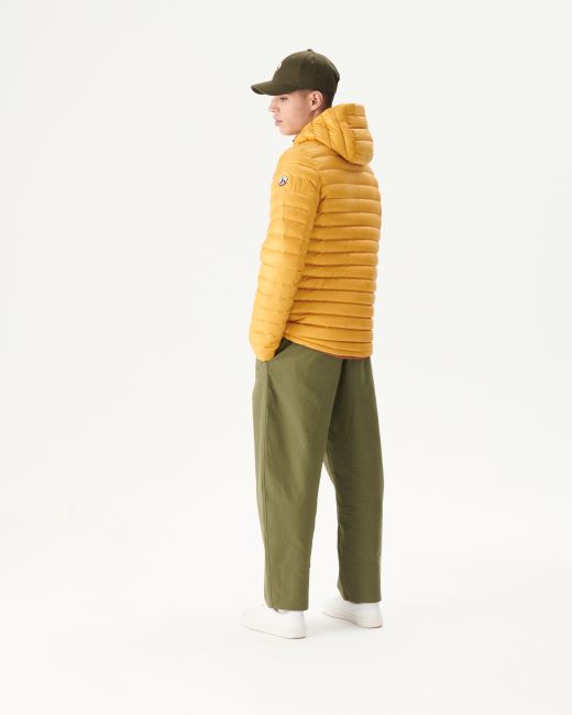 Caramel/Moutarde Reversible Hooded Puffer Jacket Bergen Jott