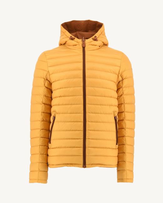Caramel/Moutarde Reversible Hooded Puffer Jacket Bergen Jott