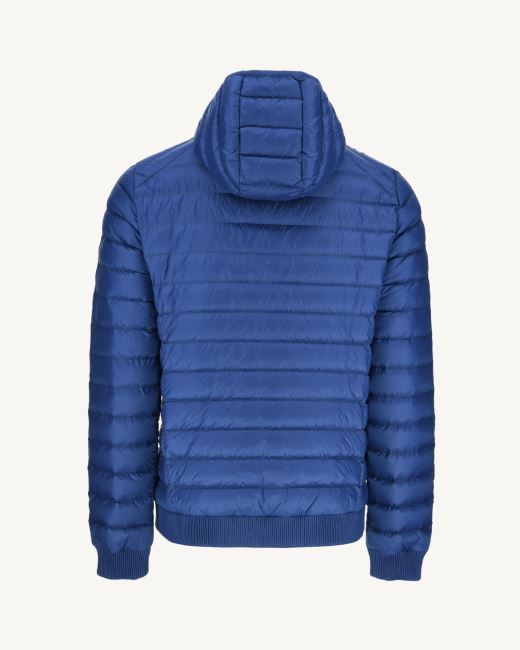 Dark Denim Hooded Down Jacket Colin Jott