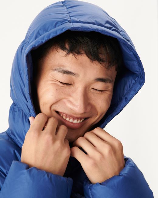 Dark Denim Hooded Down Jacket Java Jott