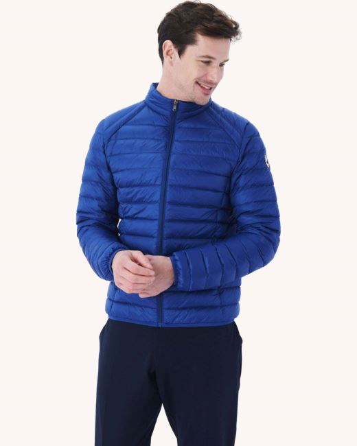 Dark Denim Lightweight Down Jacket Mat Jott