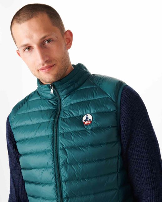 Dark Green Sleeveless Down Jacket Tom Jott