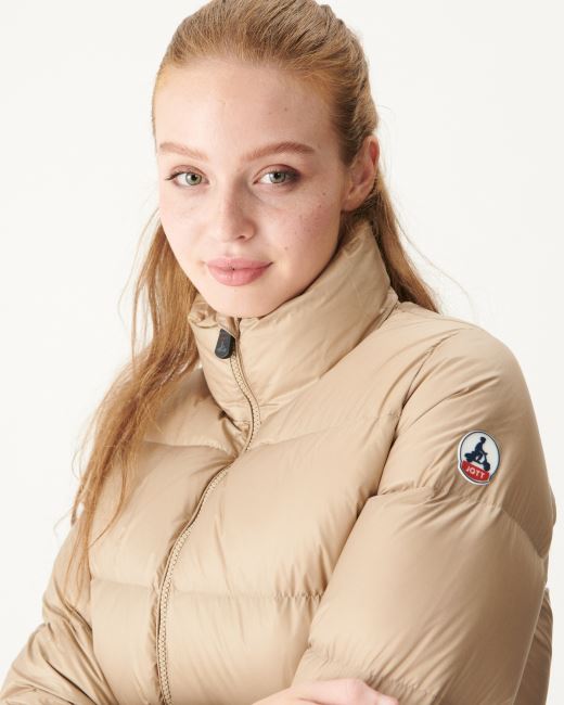 Extreme Cold Quilted Down Jacket Beige Cardiff Jott