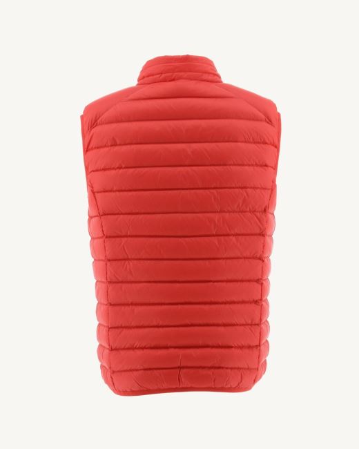Fire Red Sleevless Down Jacket Tom Jott