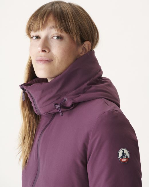 Hooded Down Jacket Aubergine Siberie Jott