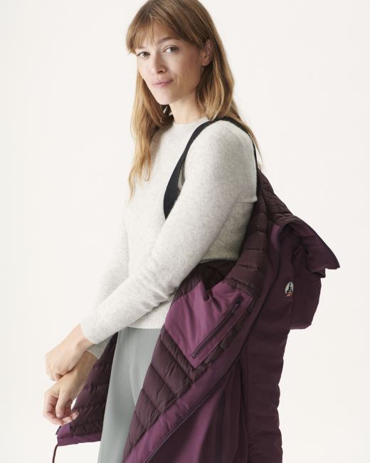 Hooded Down Jacket Aubergine Siberie Jott
