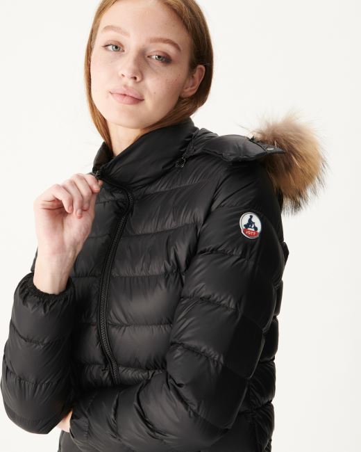 Hooded Down Jacket Black Luxe Jott