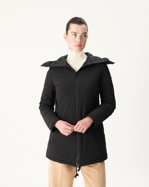 Hooded Down Jacket Black Siberie Jott