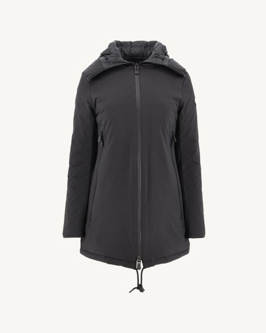Hooded Down Jacket Black Siberie Jott