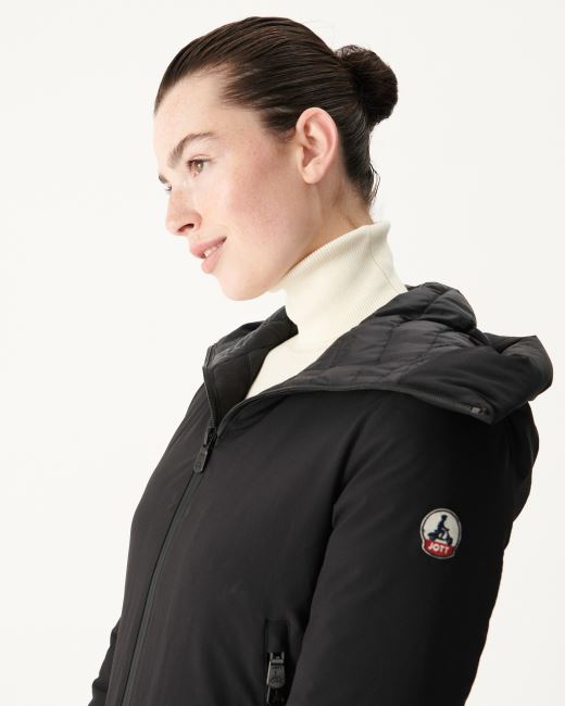 Hooded Down Jacket Black Siberie Jott