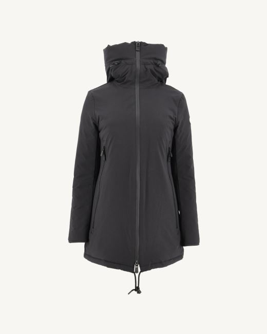 Hooded Down Jacket Black Siberie Jott