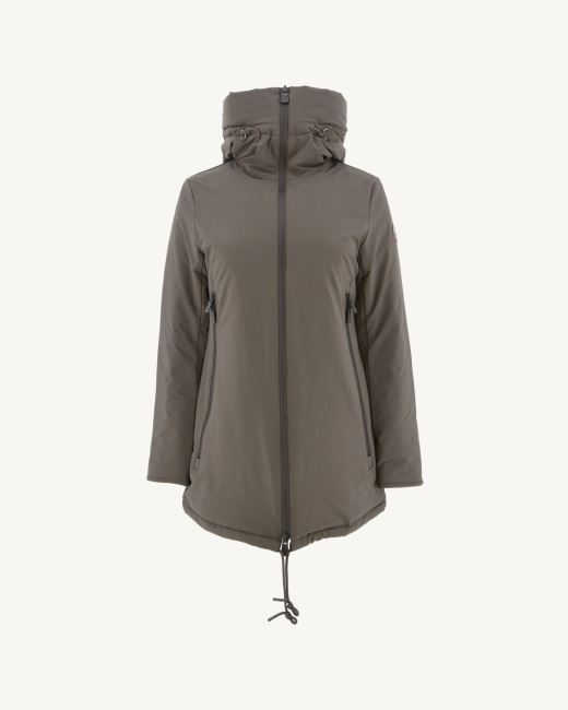 Hooded Down Jacket Taupe Siberie Jott
