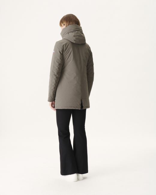 Hooded Down Jacket Taupe Siberie Jott
