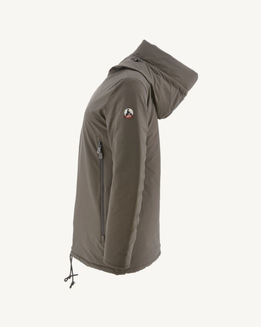 Hooded Down Jacket Taupe Siberie Jott