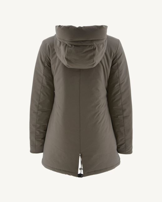 Hooded Down Jacket Taupe Siberie Jott