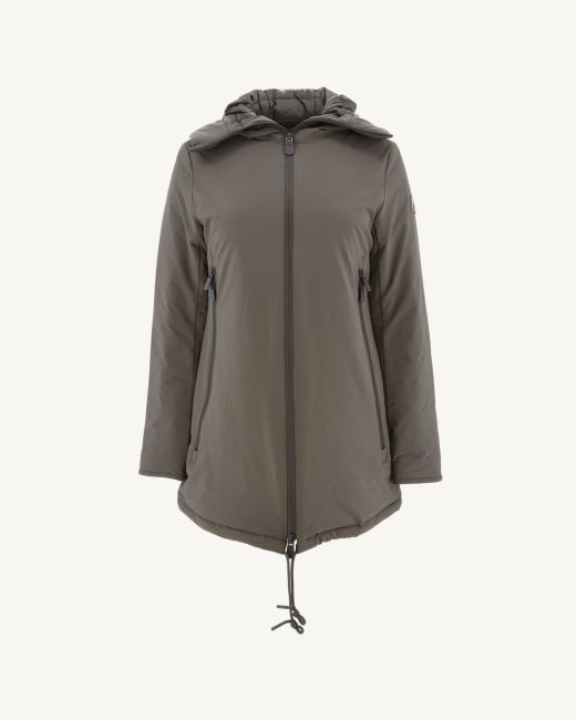Hooded Down Jacket Taupe Siberie Jott