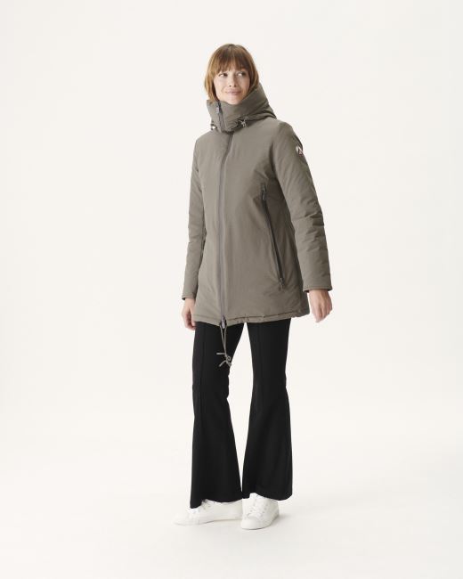 Hooded Down Jacket Taupe Siberie Jott