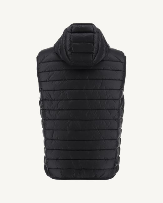 Hooded Sleeveless Down Jacket Noir Pat Jott