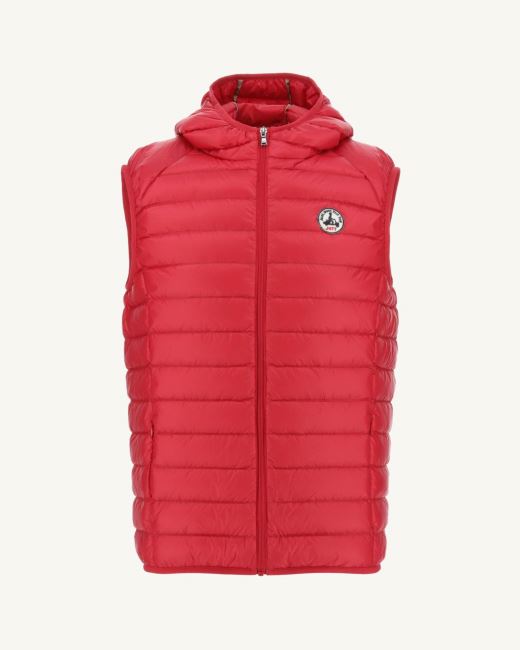 Hooded Sleeveless Down Jacket Rouge Pat Jott