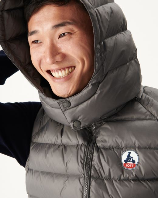 Jott Anthracite Extreme Cold Sleevless Down Jacket Silver