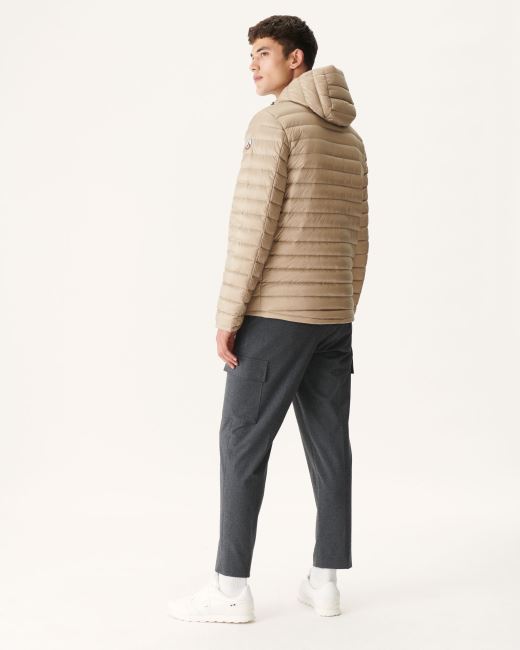 Jott Army/Beige Reversible Hooded Puffer Jacket Bergen