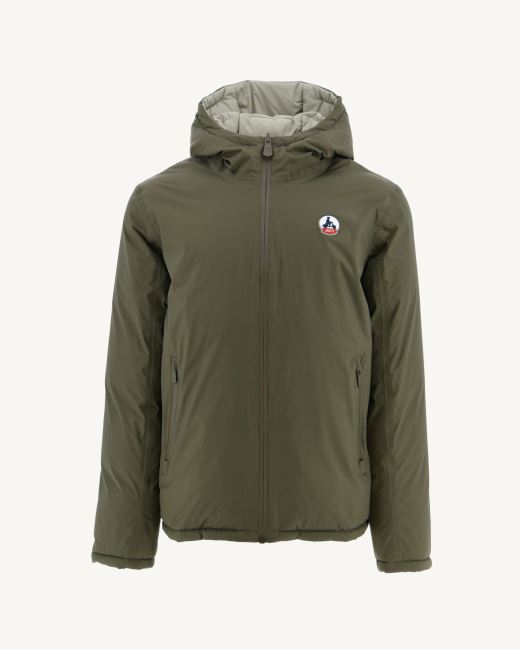 Jott Army/Sauge Extreme Cold Hooded Reversible Down Jacket Jacket Aspen