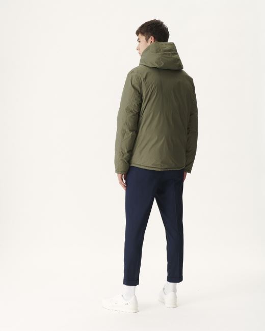 Jott Army/Sauge Extreme Cold Hooded Reversible Down Jacket Jacket Aspen