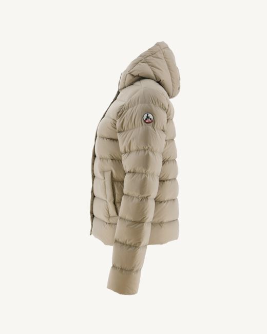 Jott Beige Jane Straight Hooded Puffer Jacket