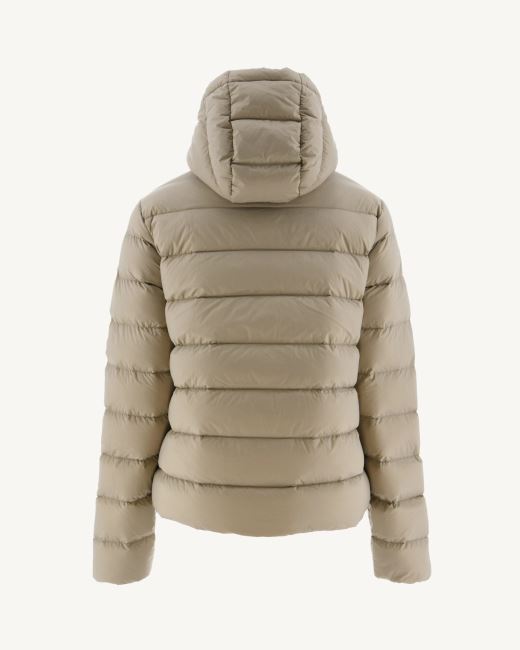 Jott Beige Jane Straight Hooded Puffer Jacket