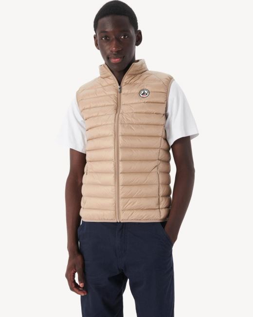 Jott Beige Sleeveless Down Jacket Tom