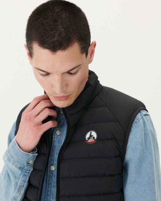 Jott Black Arafo Stretch Sleeveless Puffer Jacket
